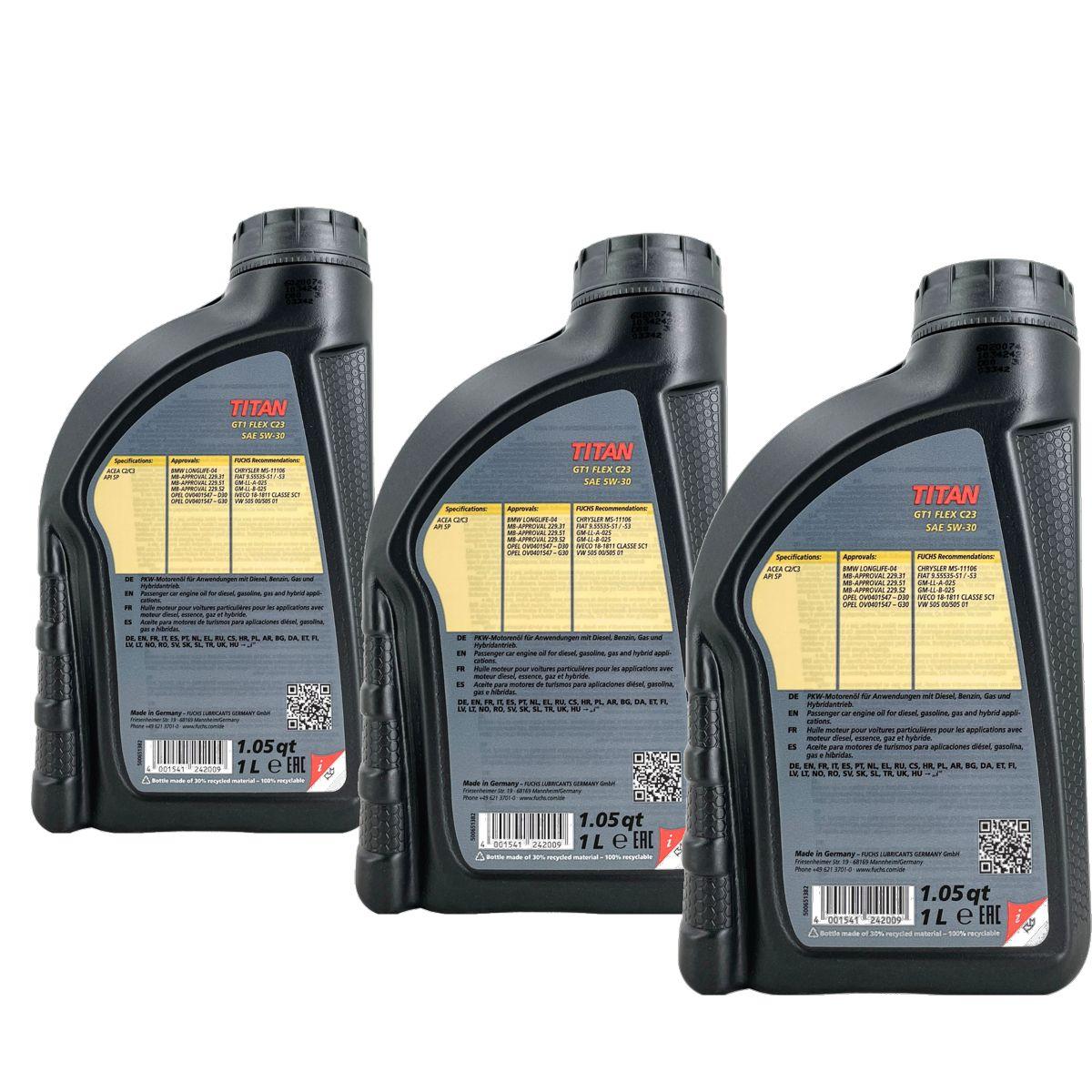 Fuchs Titan GT1 Flex C23 5W-30  3x1 Liter
