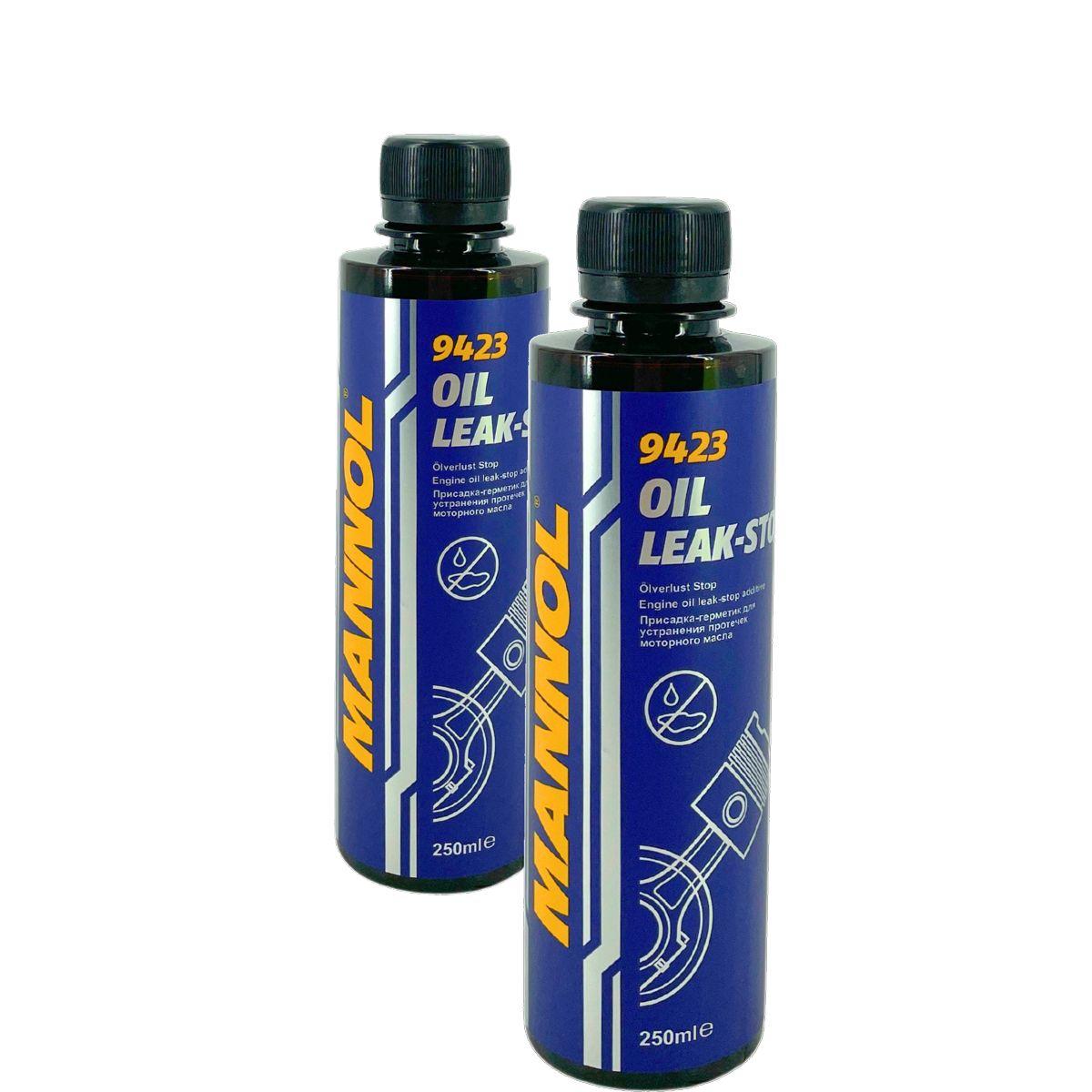Mannol Oil Leak-Stop Motordichtmittel Ölverlust-Stop Additiv 2x250 ML