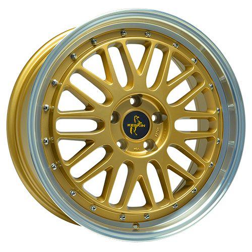 KESKIN WHEELS KT22 RETRO gold lip polished 8.0Jx18 5x108 ET45