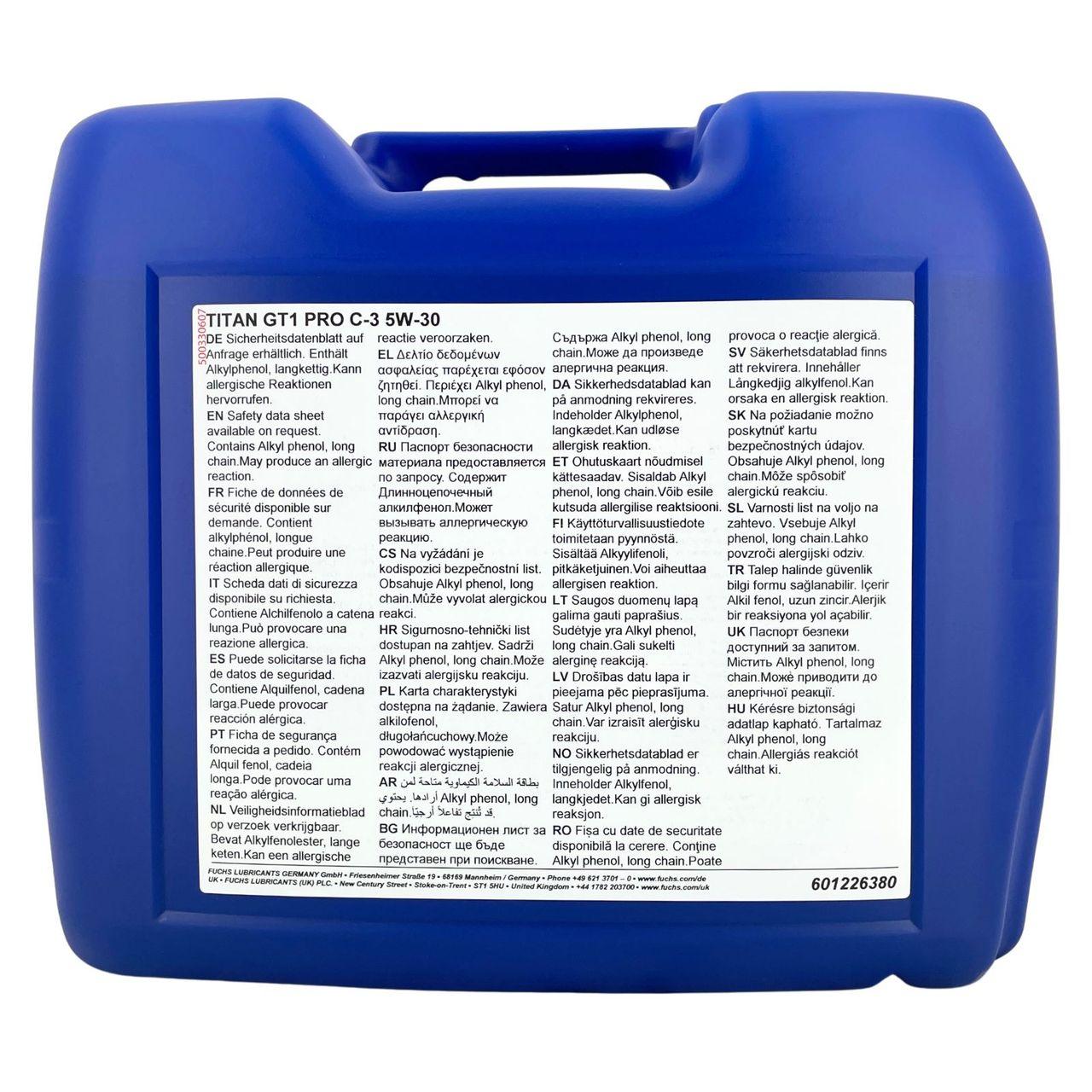 Fuchs Titan GT1 PRO C-3 5W-30 20 Liter