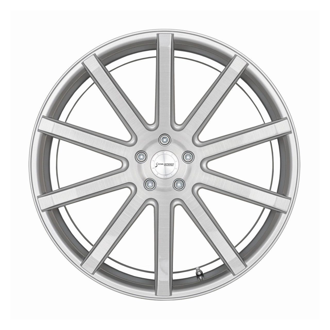 CORSPEED DEVILLE Silver-brushed-Surface/ undercut Color Trim weiß 9.0Jx20 5x112 ET25