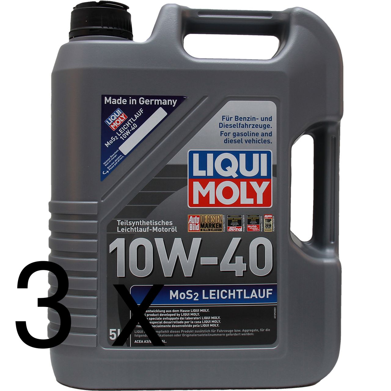 Liqui Moly MoS2 Leichtlauf 10W-40 3x5 Liter