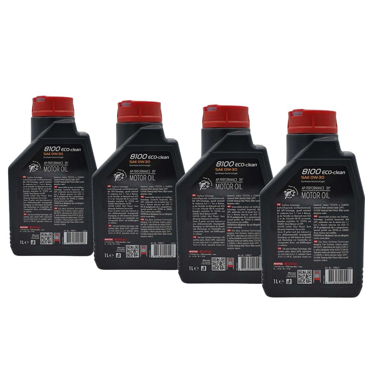 Motul 8100 Eco-clean 0W-30 4x1 Liter