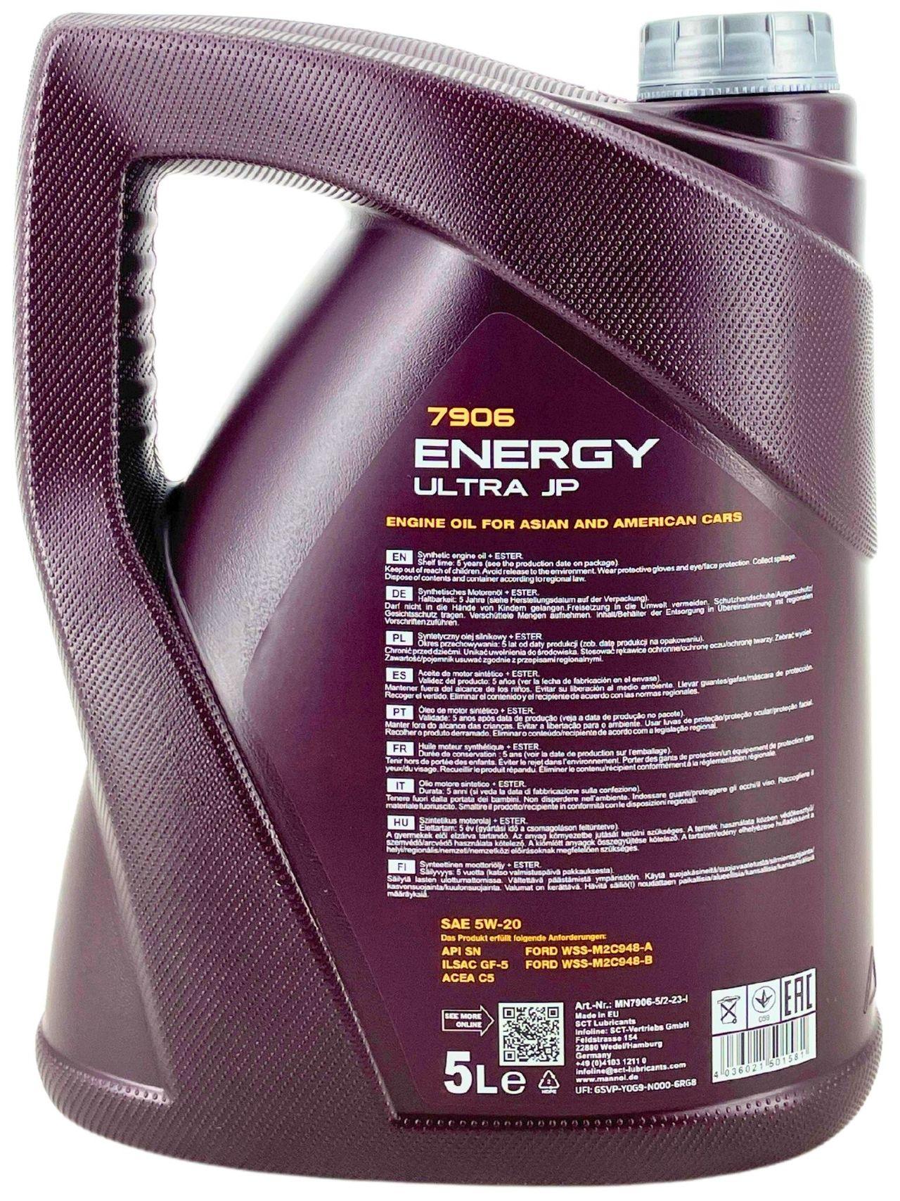 Mannol Energy Ultra JP 5W-20 5 Liter