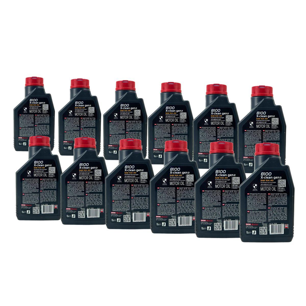 Motul 8100 X-clean GEN2 5W-40 12x1 Liter
