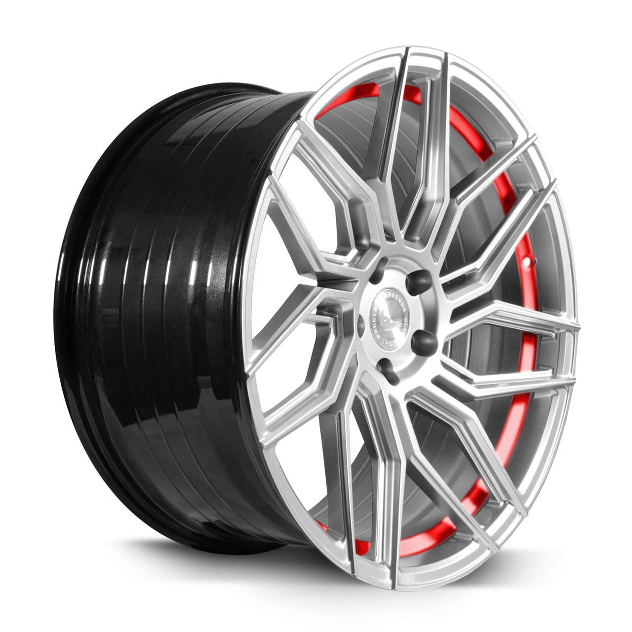 BARRACUDA DRAGOON Silver undercut Trimline red 10.0Jx20 5x112 ET40