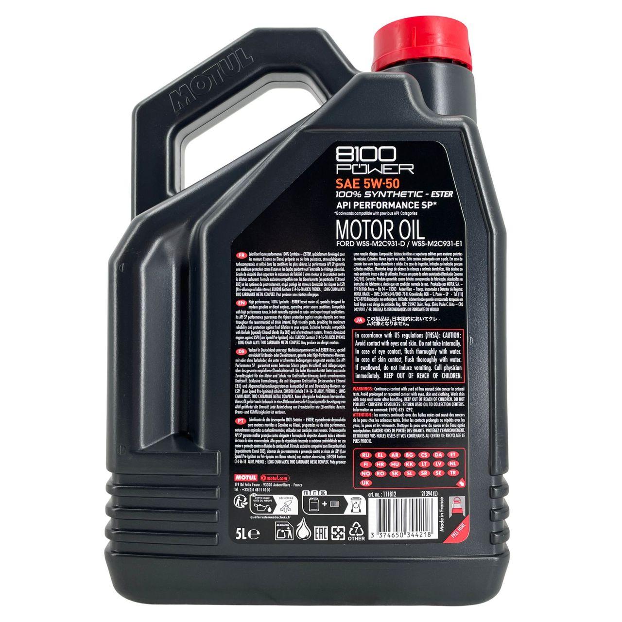 Motul 8100 Power 5W-50 5 Liter