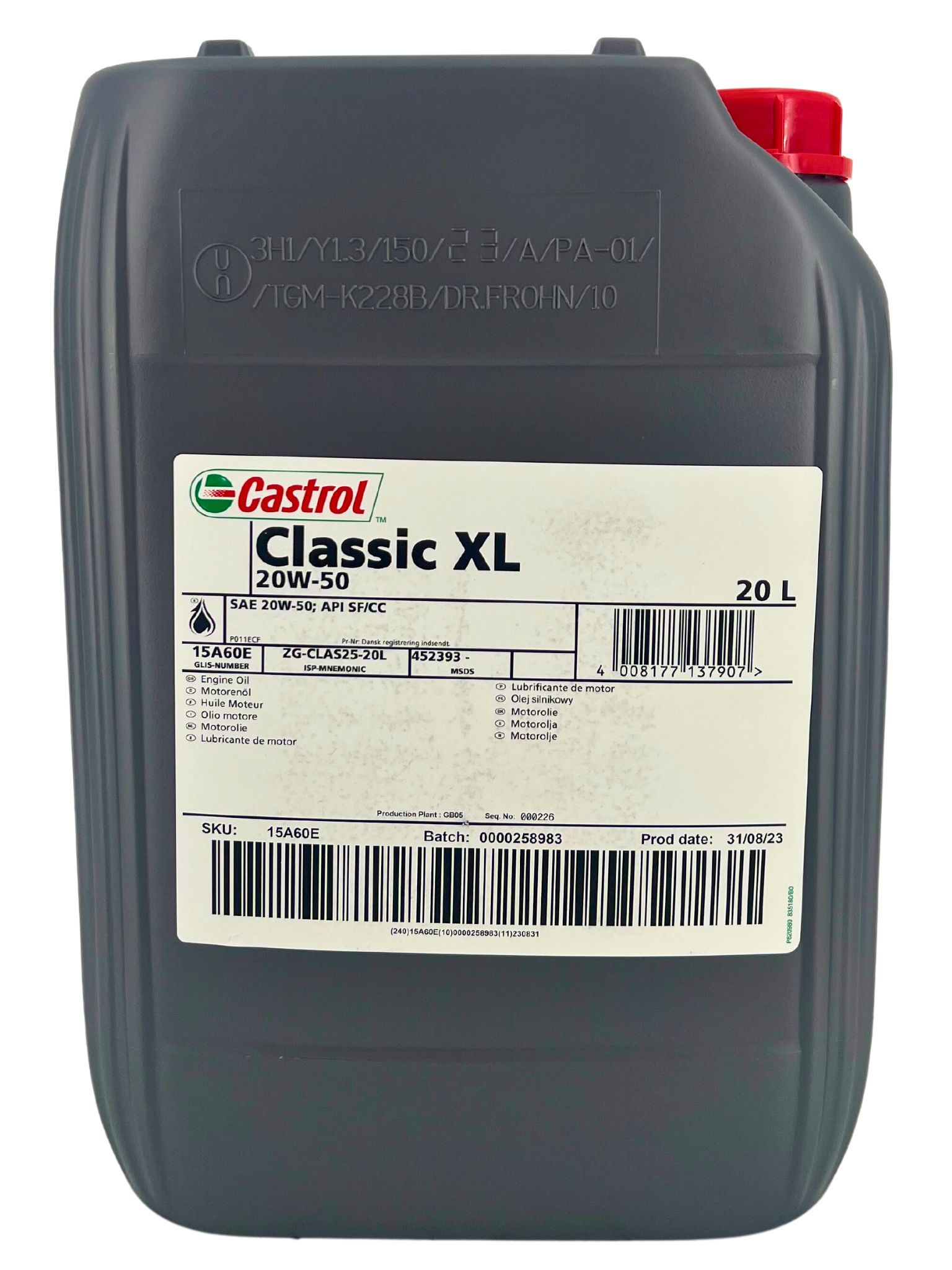 Castrol Classic XL 20W-50 20 Liter