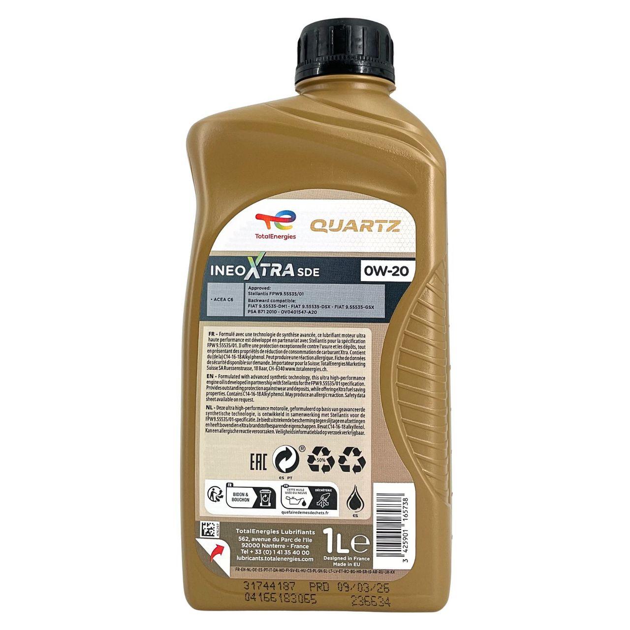 Total Quartz Ineo Xtra SDE 0W-20 1 Liter