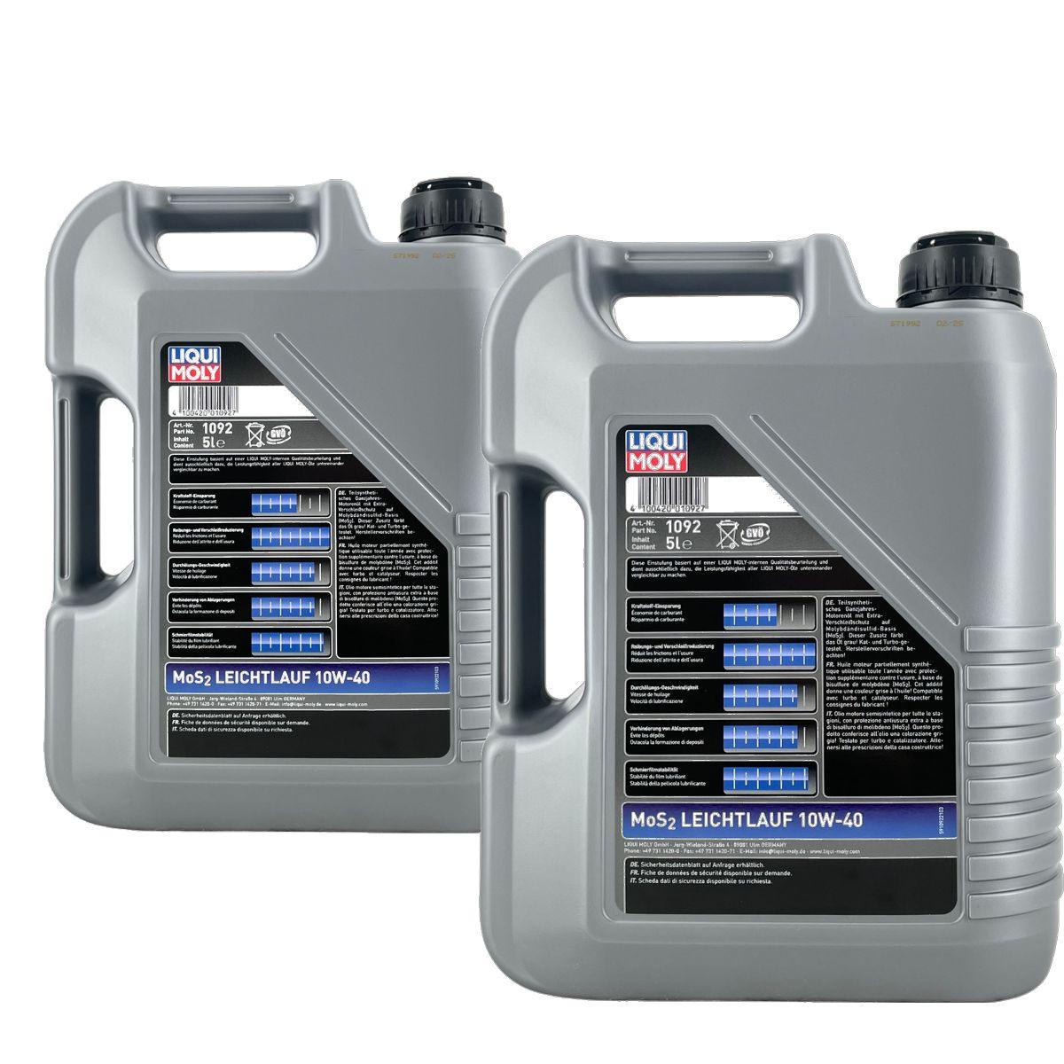 Liqui Moly MoS2 Leichtlauf 10W-40 2x5 Liter