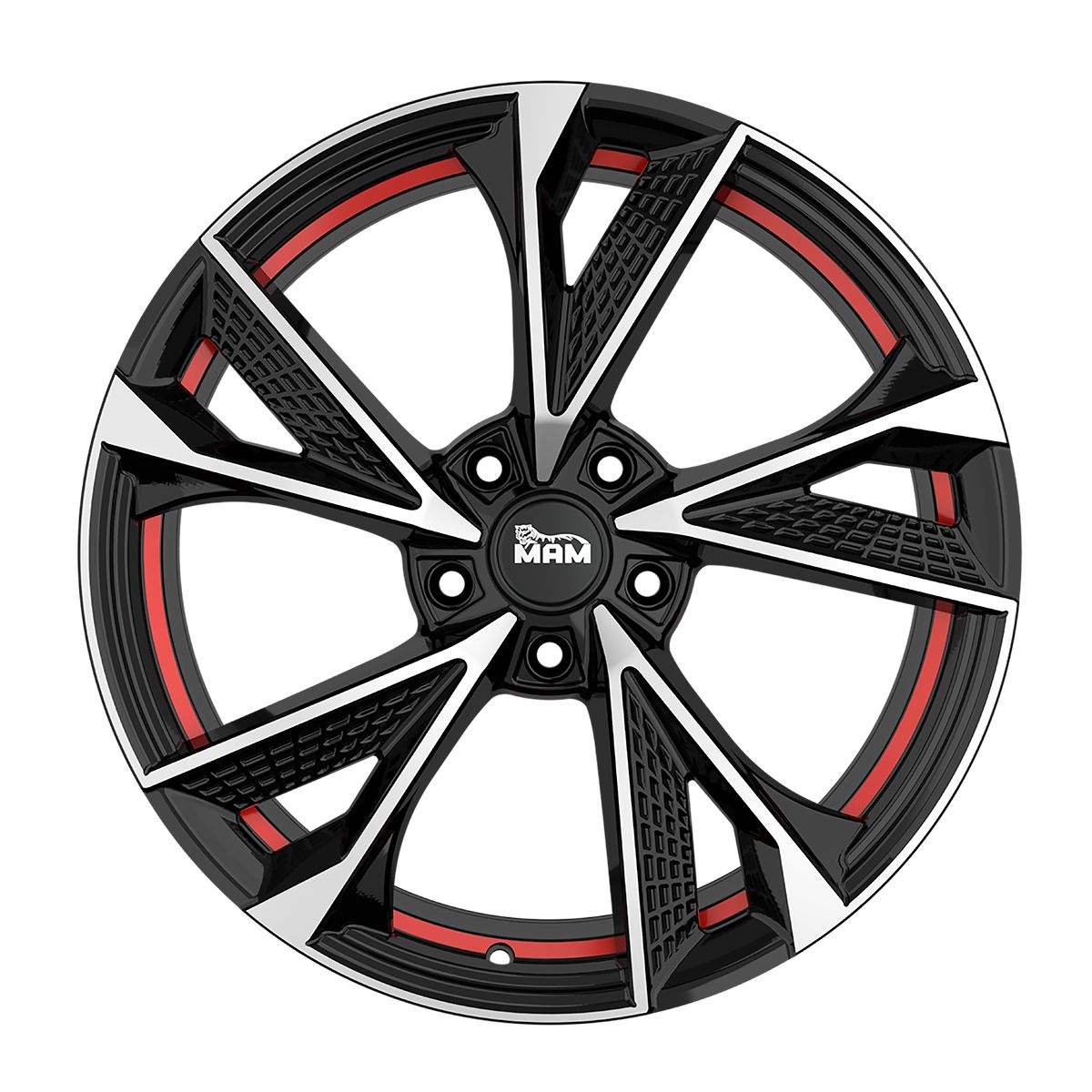 MAM MAM RS6 black front polished red inside 7.0Jx16 5x120 ET35