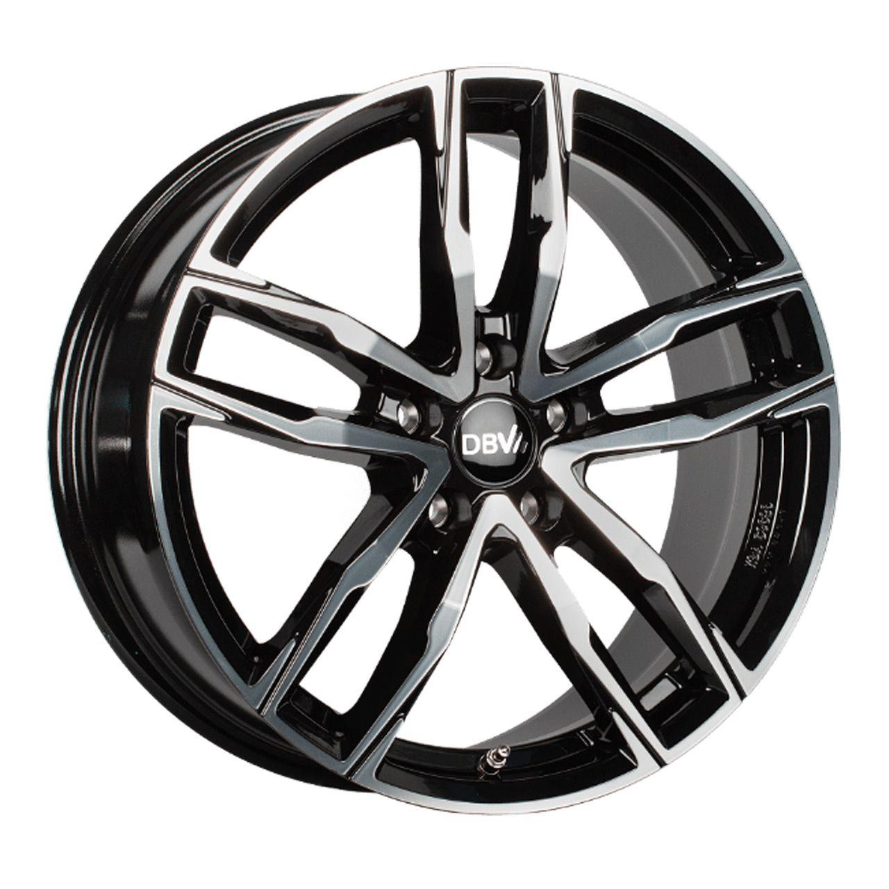 DBV VIENNA II schwarz glänzend frontpoliert 8.5Jx19 5x120 ET35
