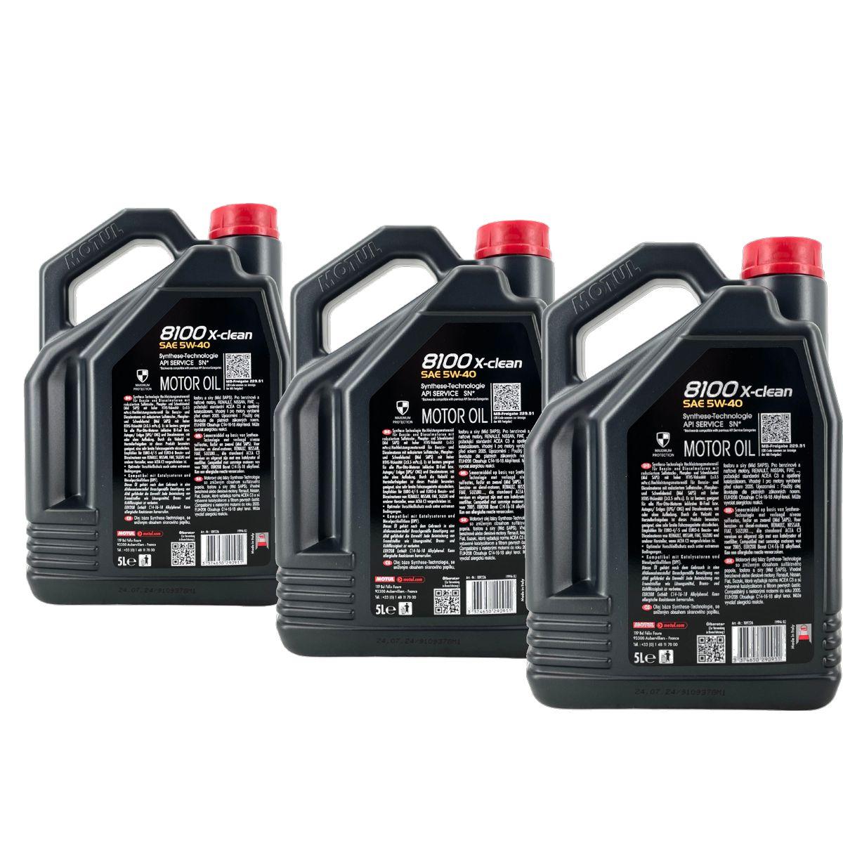 Motul 8100 X-clean 5W-40 3x5 Liter