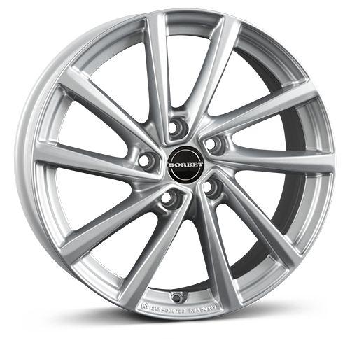 BORBET DESIGN V kristallsilber 7.0Jx18 5x112 ET45
