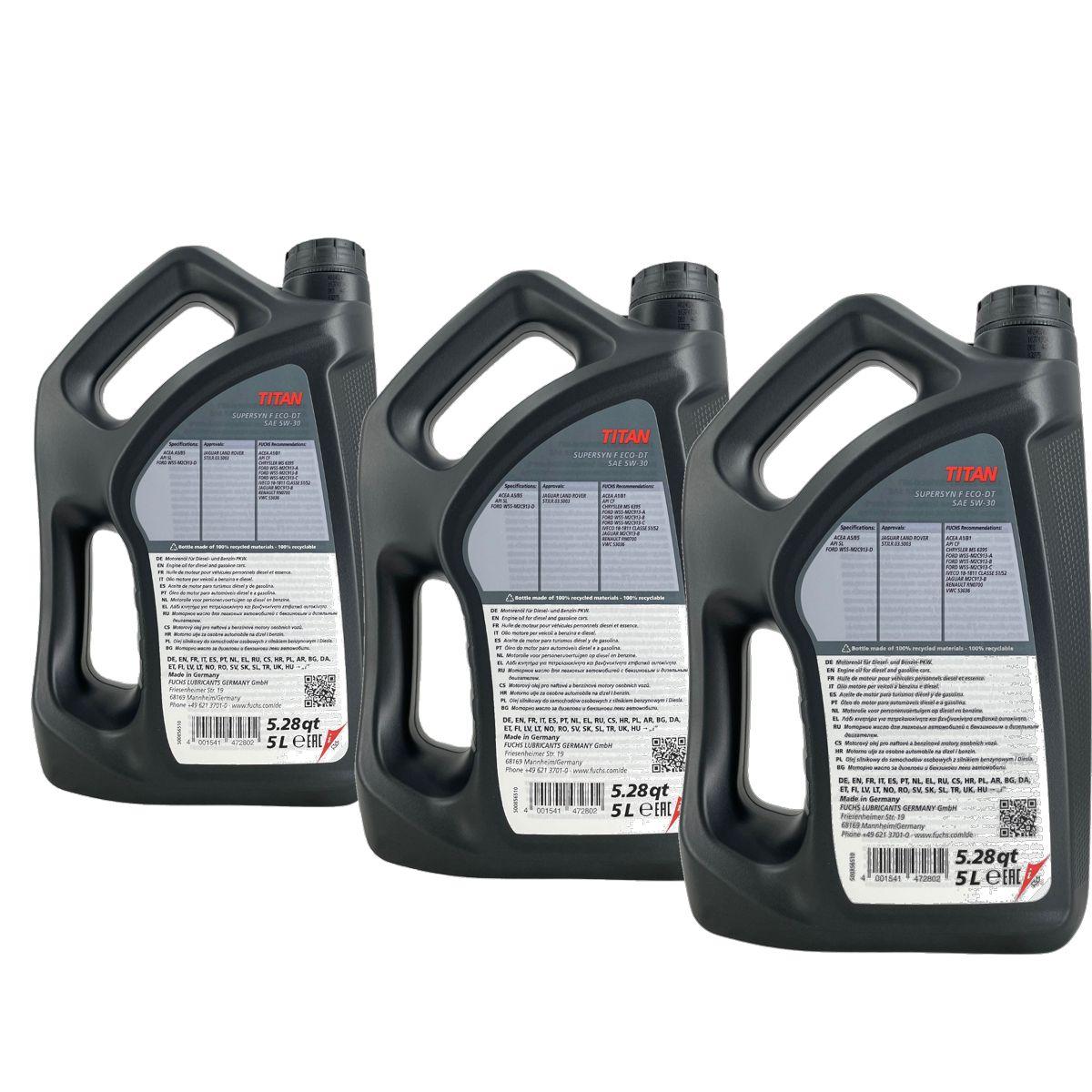 Fuchs Titan Supersyn F ECO-DT 5W-30 3x5 Liter