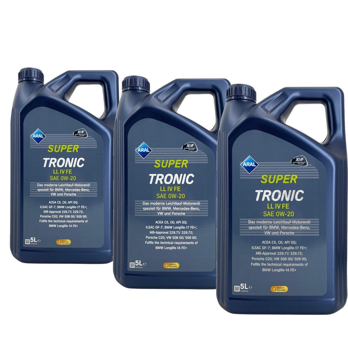 Aral SuperTronic LL IV FE 0W-20 3x5 Liter