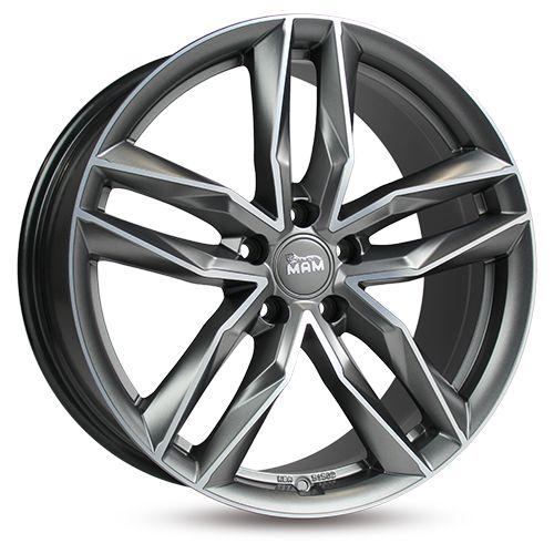 MAM WHEELS MAM RS3 matt palladium front polished 8.5Jx19 5x114.3 ET45