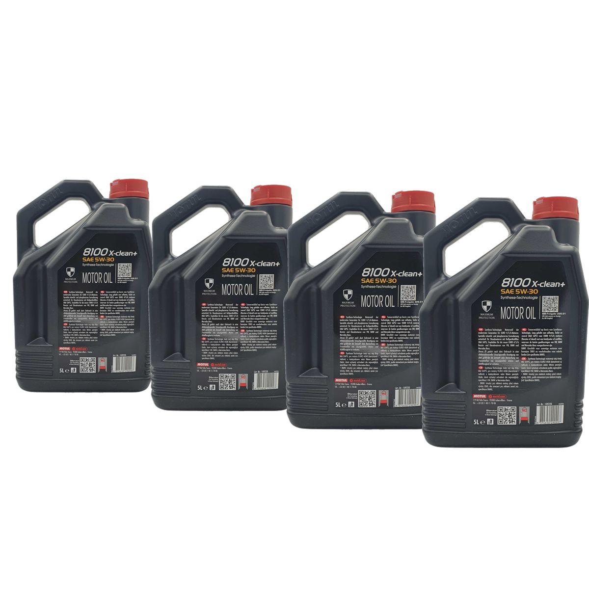 Motul 8100 X-clean+ 5W-30 4x5 Liter