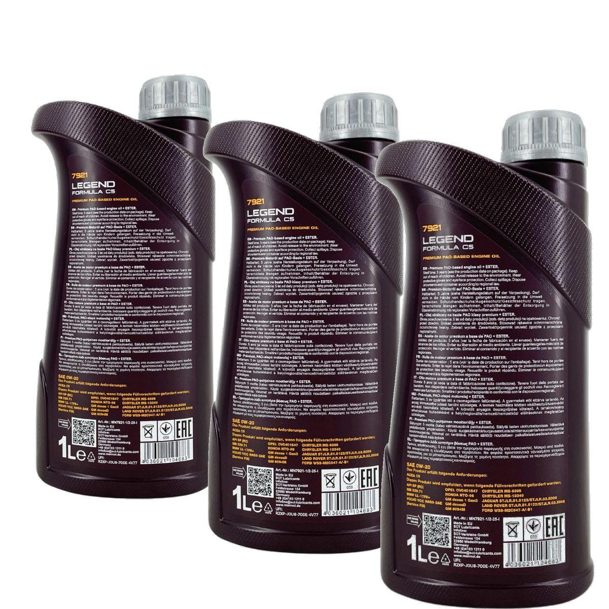 Mannol Legend Formula C5 0W-20 3x1 Liter