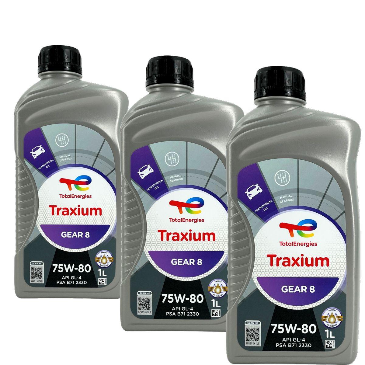Total Traxium Gear 8 75W-80 3x1 Liter