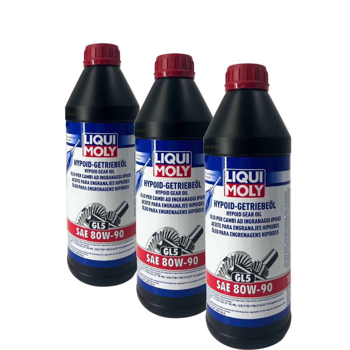 Liqui Moly Hypoid-Getriebeöl (GL5) SAE 80W-90 3x1 Liter