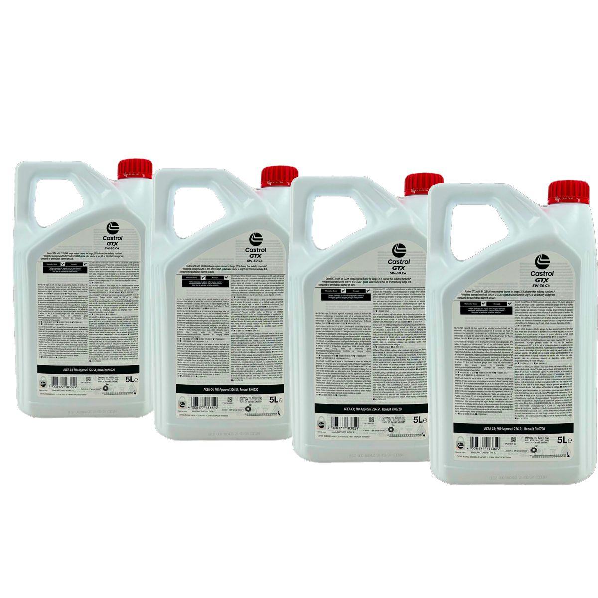 Castrol GTX 5W-30 C4 4x5 Liter