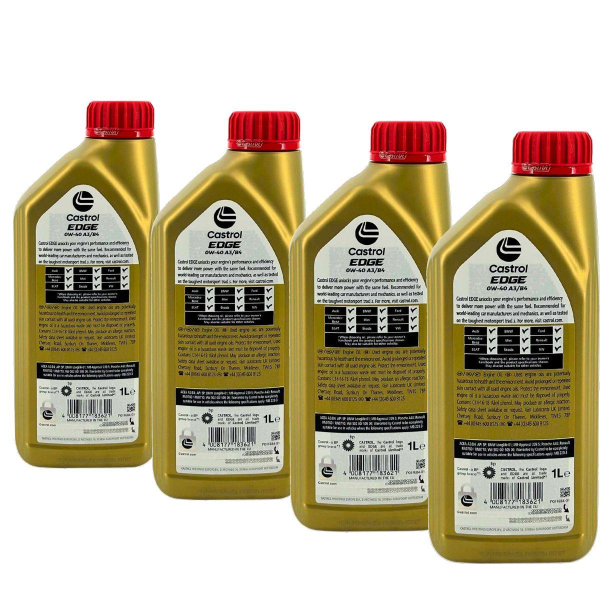Castrol Edge 0W-40 A3/B4 4x1 Liter