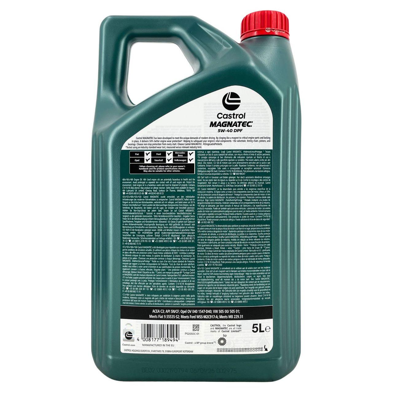 Castrol Magnatec 5W-40 DPF 5 Liter