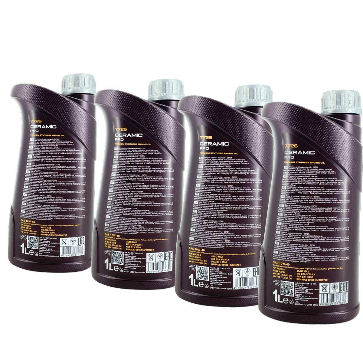 Mannol Ceramic Pro 10W-40 4x1 Liter