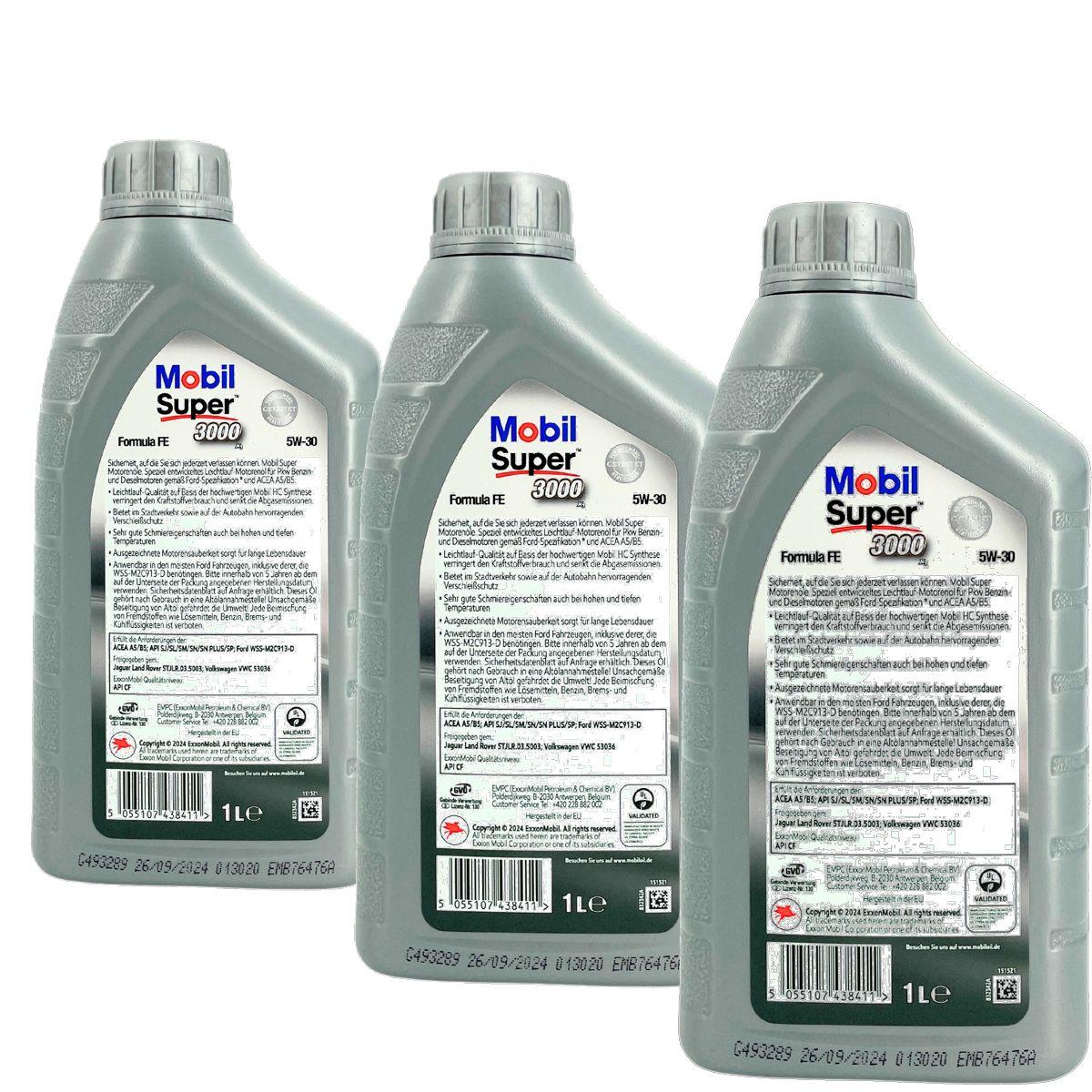 Mobil Super 3000 X1 Formula FE 5W-30 3x1 Liter