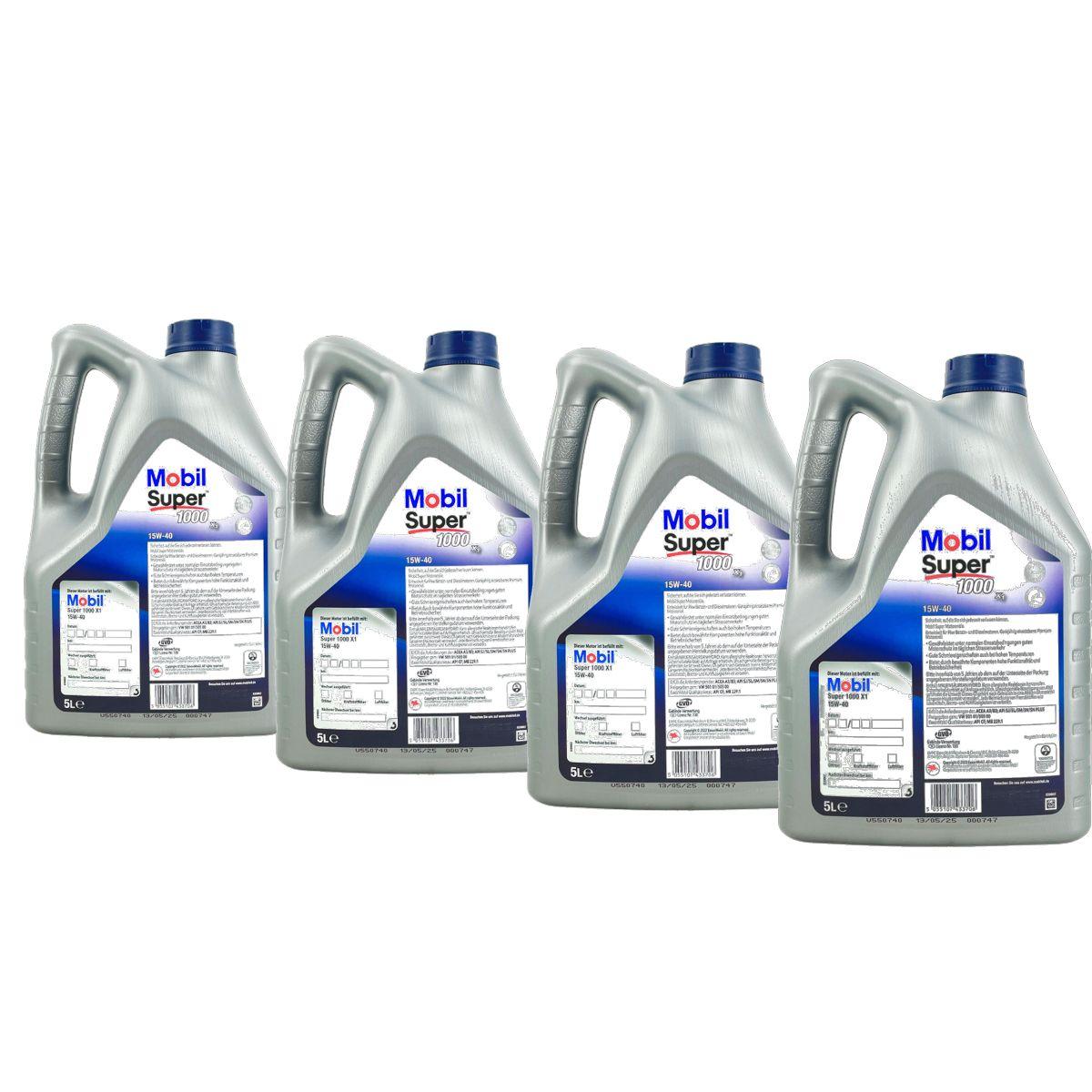 Mobil Super 1000 X1 15W-40 4x5 Liter