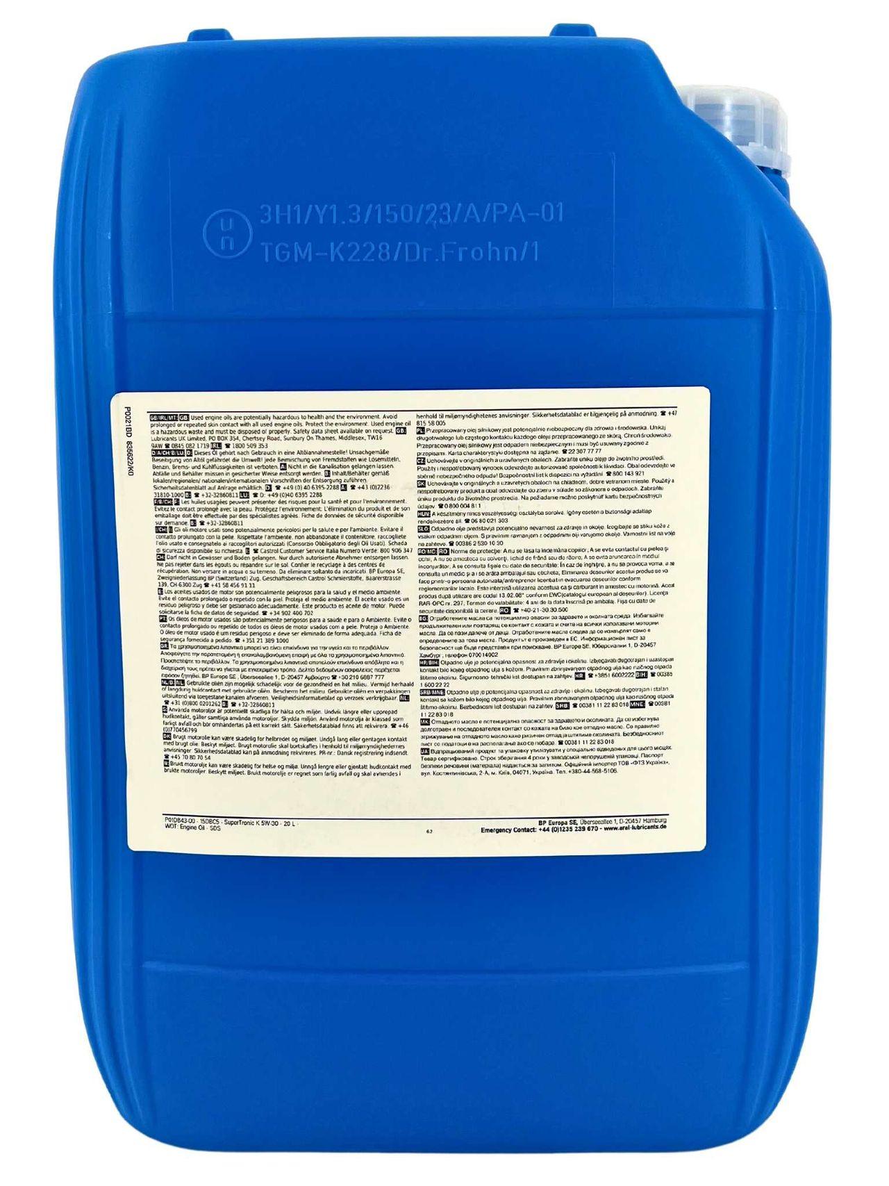 Aral SuperTronic K 5W-30 20 Liter