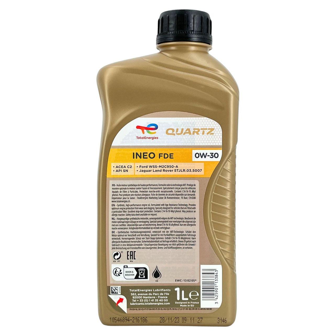 Total Quartz Ineo FDE 0W-30 1 Liter