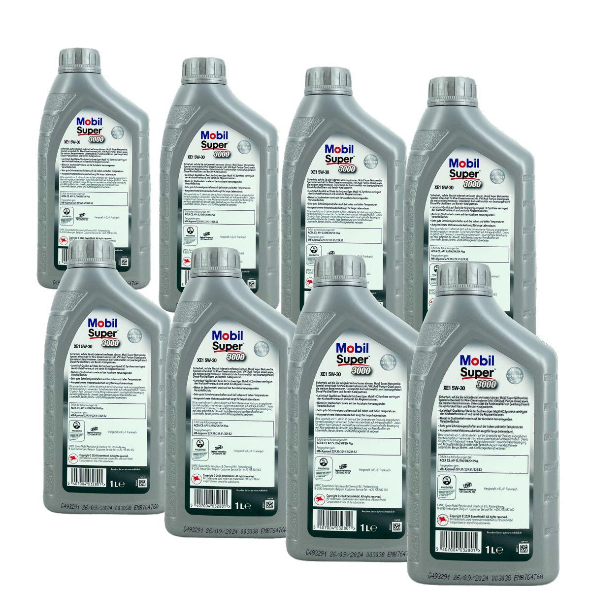 Mobil Super 3000 XE1 5W-30 8x1 Liter