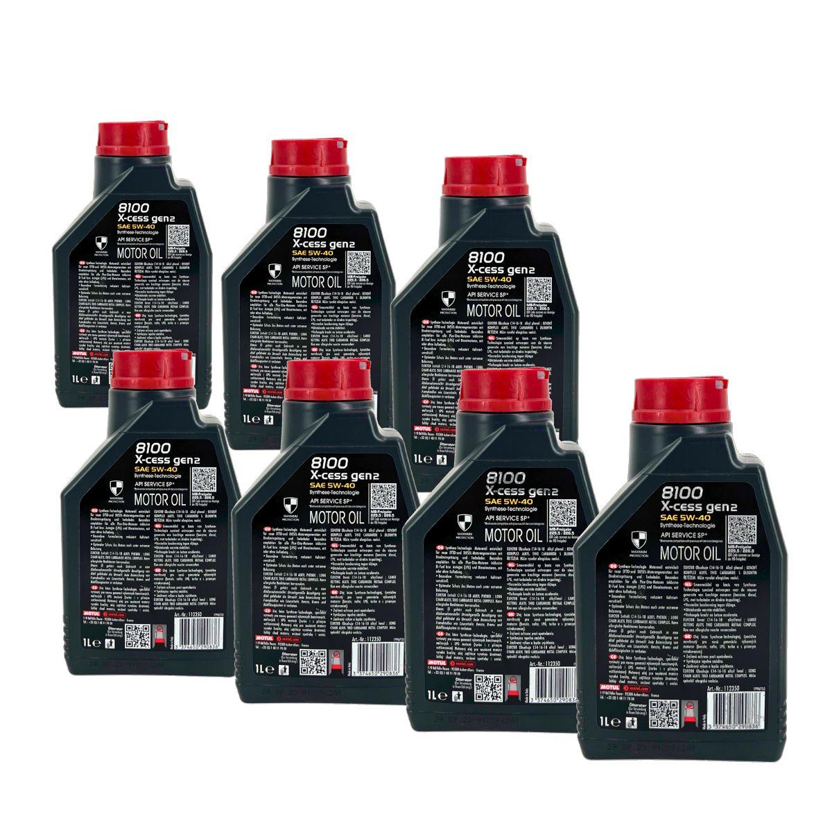Motul 8100 X-cess GEN2 5W-40 7x1 Liter