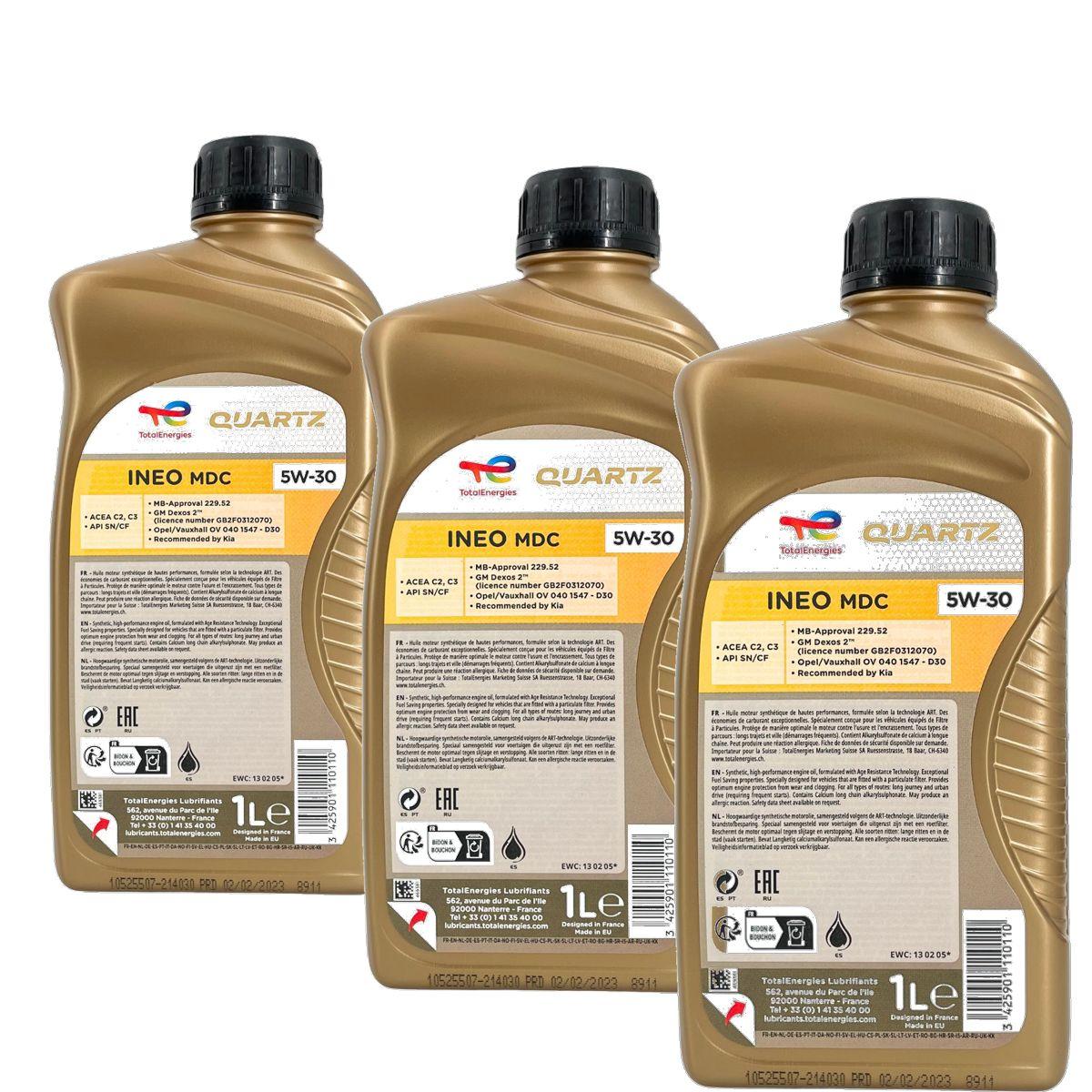 Total Quartz Ineo MDC 5W-30 3x1 Liter
