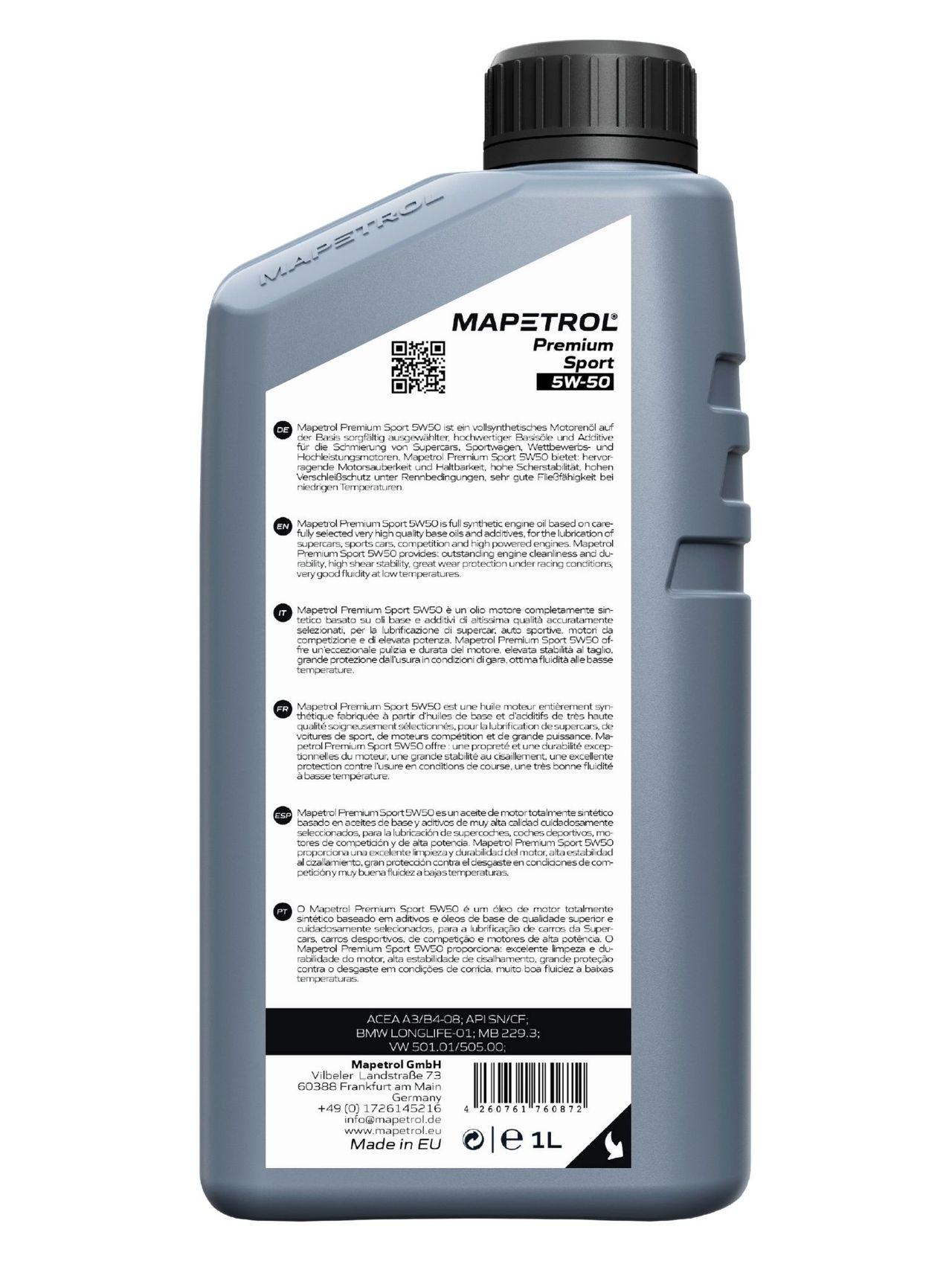 Mapetrol Premium Sport 5W-50 1 Liter
