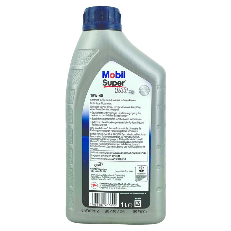 Mobil Super 1000 X1 15W-40 1 Liter