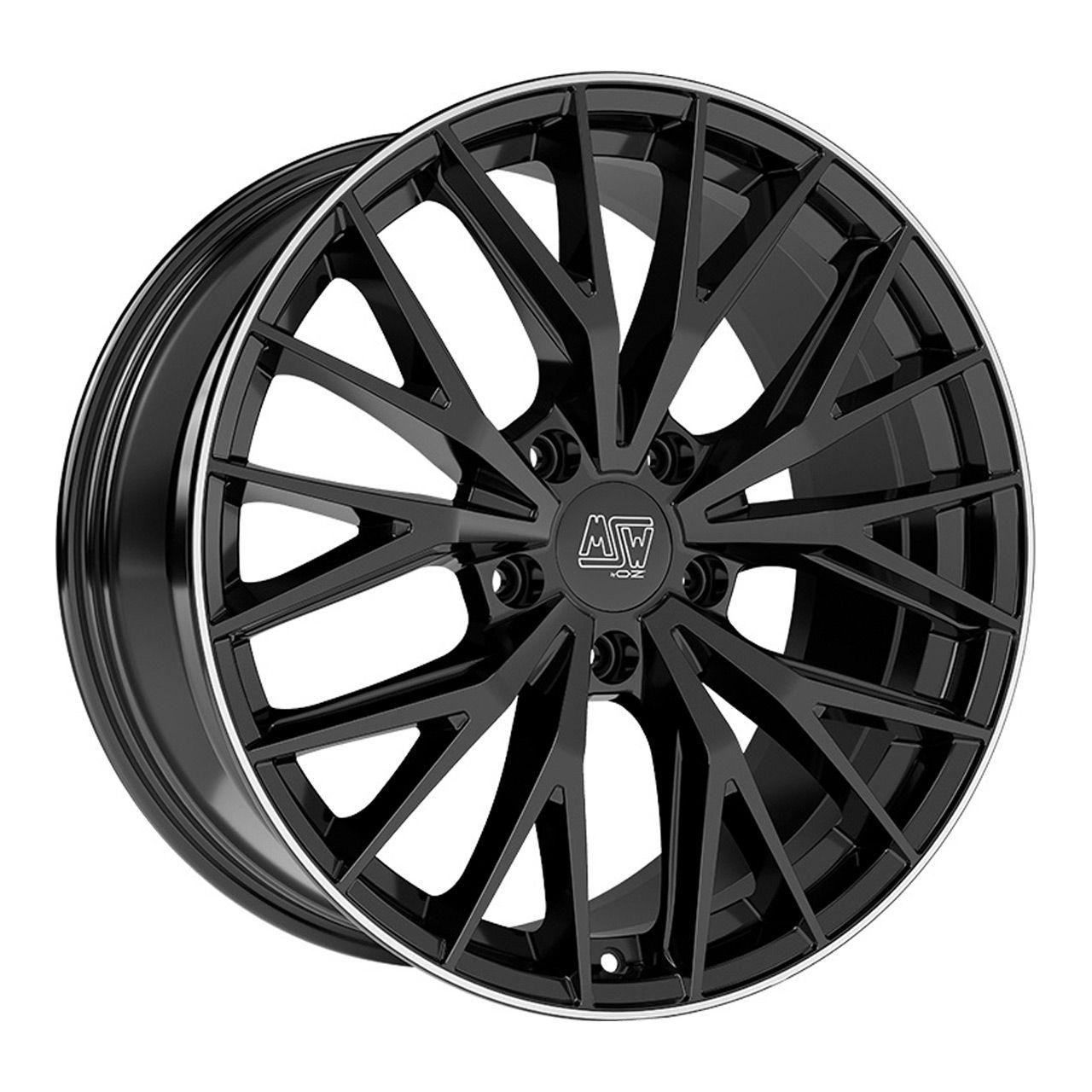 MSW (OZ) MSW 44 gloss black polished lip 10.5Jx20 5x112 ET40