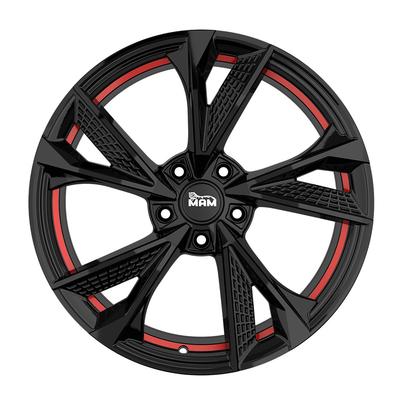 MAM WHEELS MAM RS6 black painted red inside 8.5Jx19 5x120 ET35