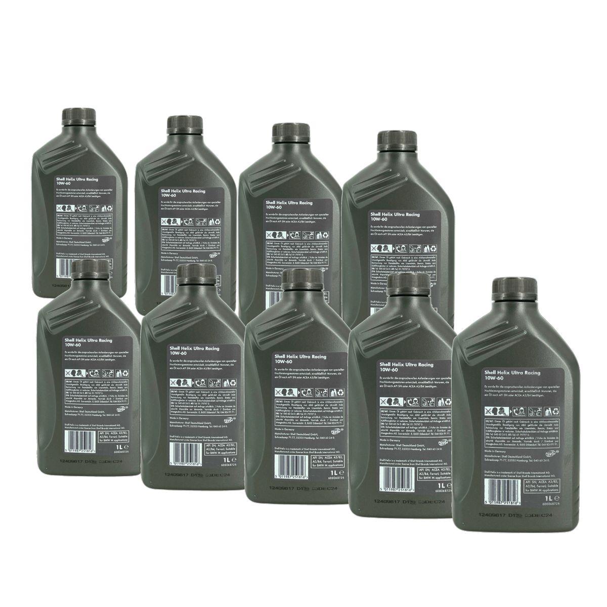 Shell Helix Ultra Racing 10W-60 9x1 Liter