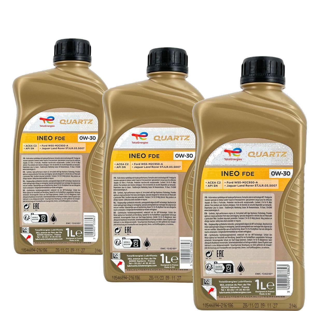 Total Quartz Ineo FDE 0W-30 3x1 Liter