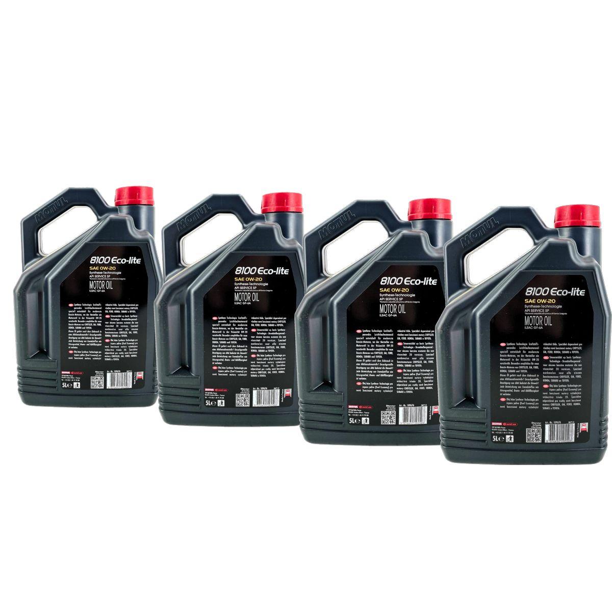 Motul 8100 Eco-Lite 0W-20 4x5 Liter