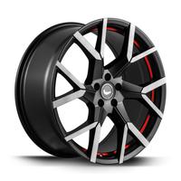 BARRACUDA TZUNAMEE EVO dark Gunmetal brushed undercut Trimline red 8.5Jx19 5x108 ET40