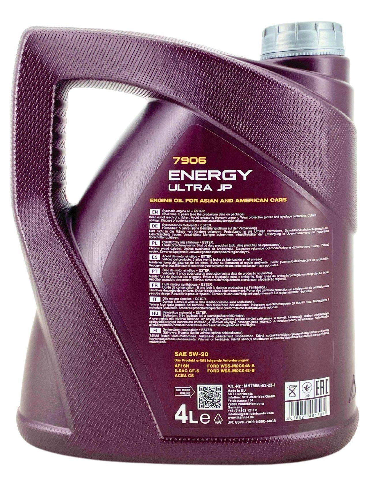 Mannol Energy Ultra JP 5W-20 4 Liter