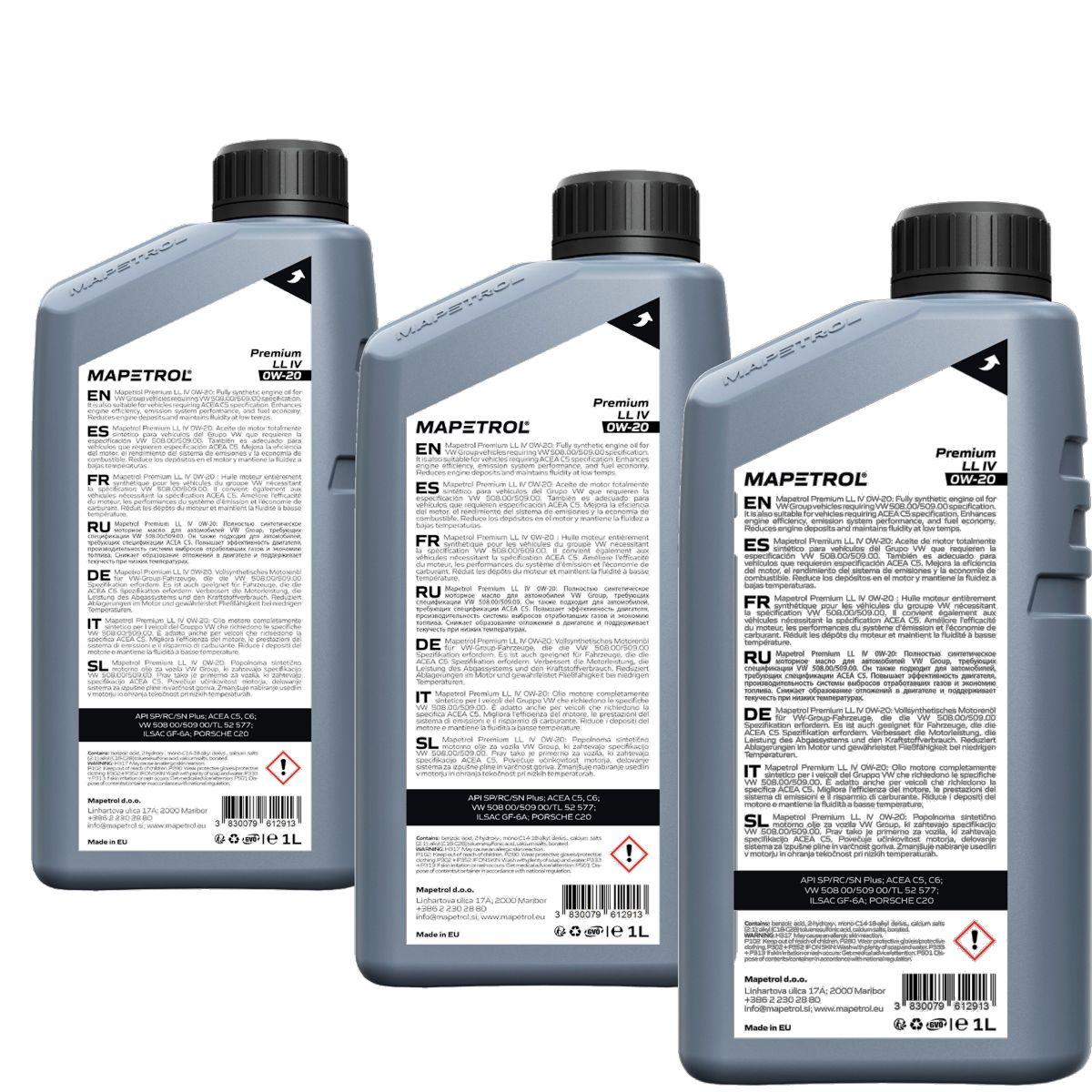 Mapetrol Premium LL IV 0W-20 3x1 Liter