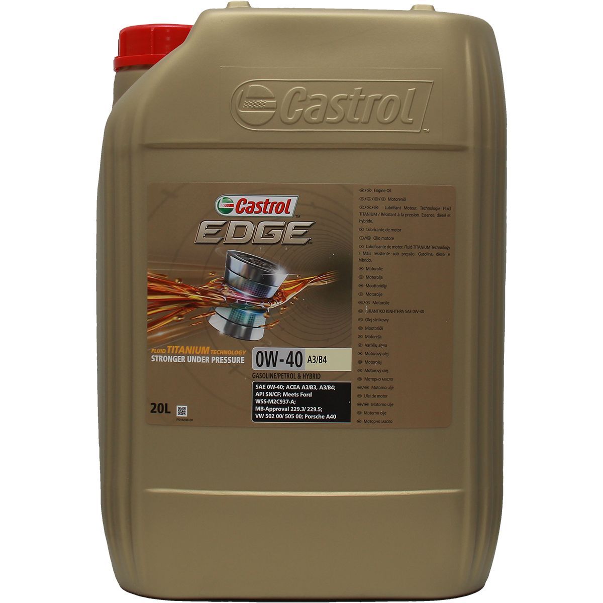 Castrol Edge Fluid Titanium 0W-40 A3/B4 20 Liter