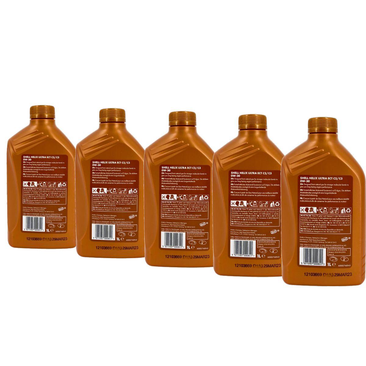 Shell Helix Ultra ECT C2 C3 0W-30 5x1 Liter