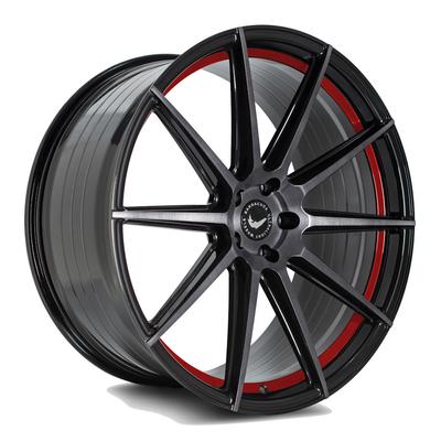 BARRACUDA PROJECT 2.0 Higloss-Black brushed Surface/undercut Colour trim rot 10.5Jx21 5x112 ET35