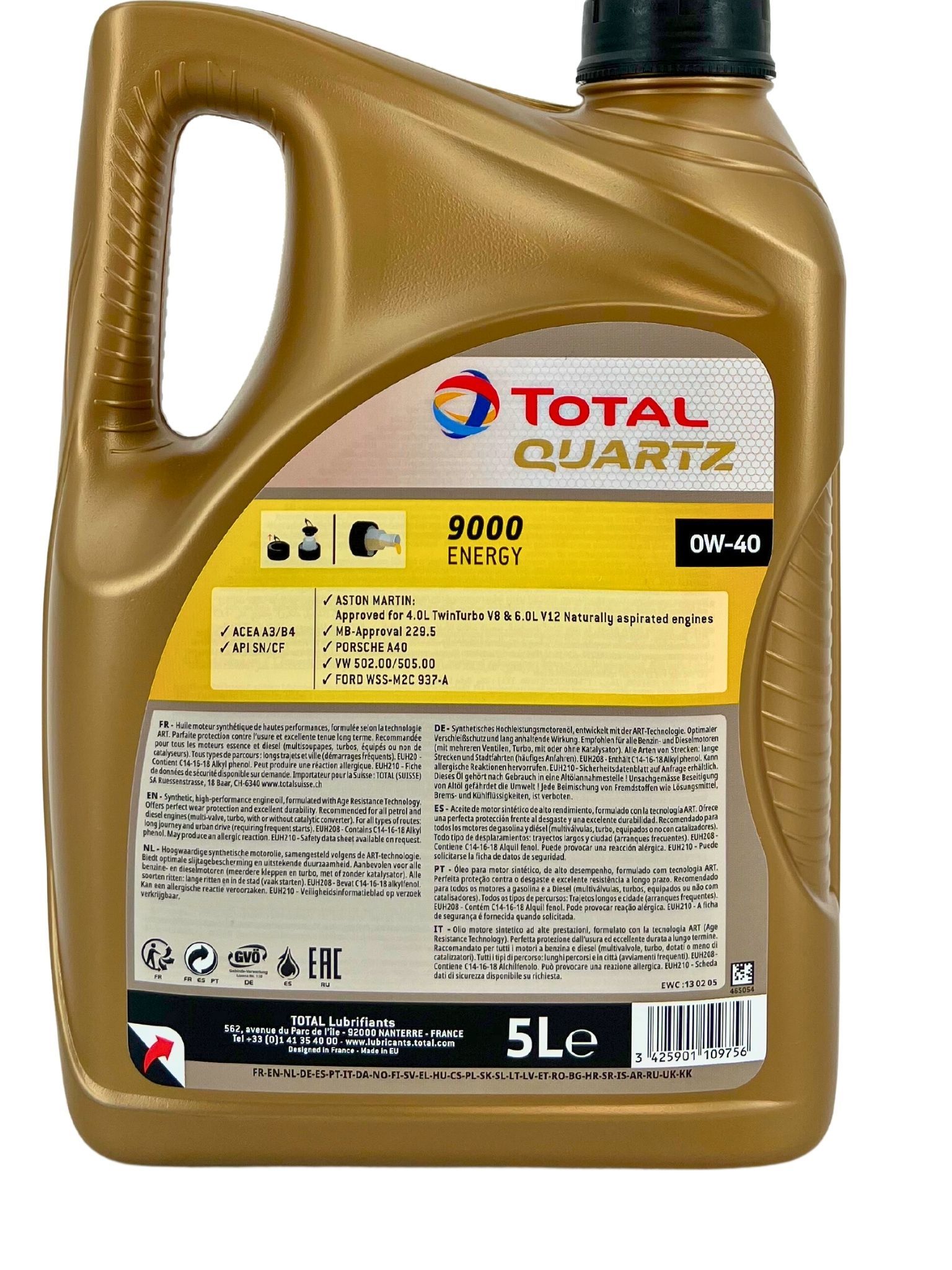 Total Quartz 9000 Energy 0W-40 5 Liter
